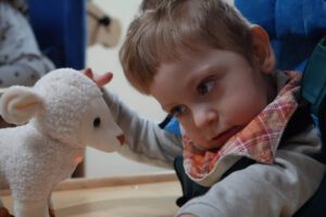 Soft toy audio Bible brings peace to children